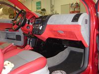 VW Polo, komplette Innenausstattung in Leder / Alcantara neu angefertigt und montiert.